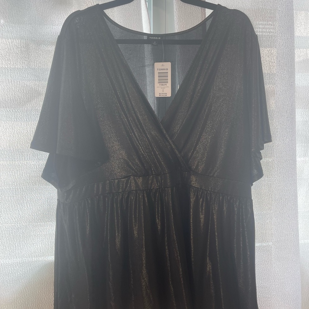 Shinning Black Torrid Blouse